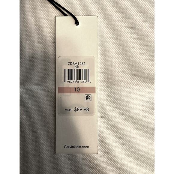 CALVIN KLEIN, SIZE 10, BLACK DRESS, HORSESHOE NECK - Picture 4 of 10